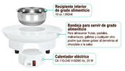 Máquina de fondue compacta para chocolate