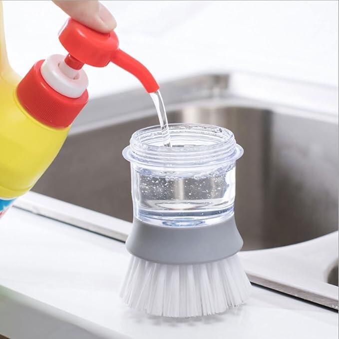 Cepillo para platos con dispensador