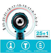 Taladro de impacto inalámbrico 13 mm