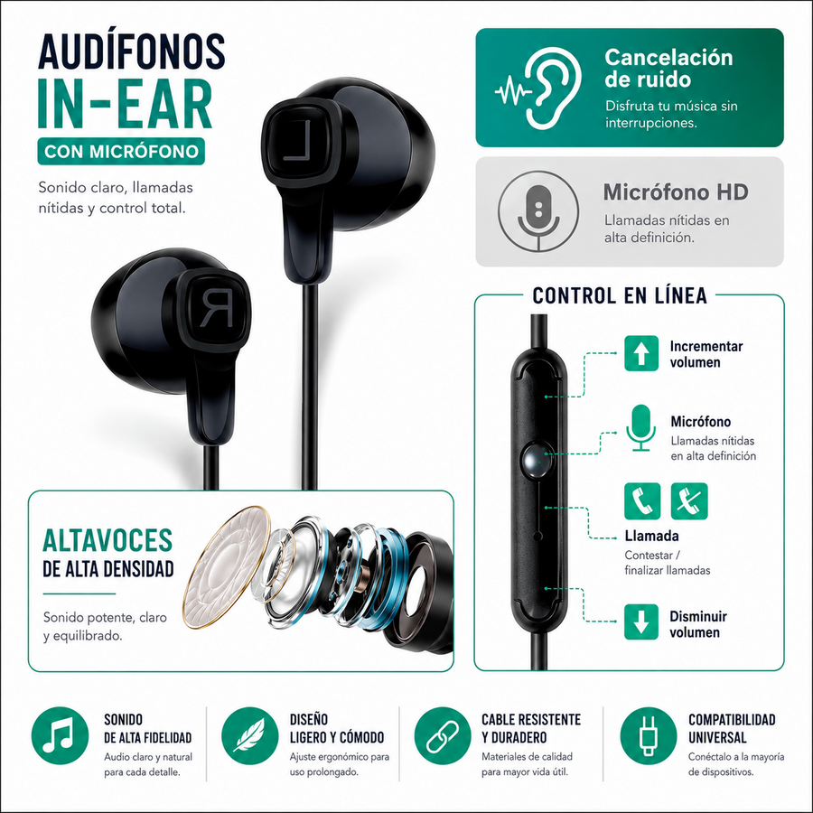 Auriculares con micrófono minijack