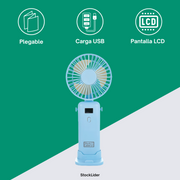 Ventilador portátil plegable con pantalla