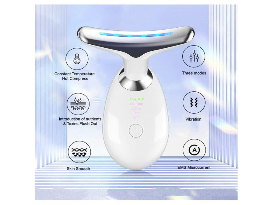 Masajeador facial EMS con LED 3 luces
