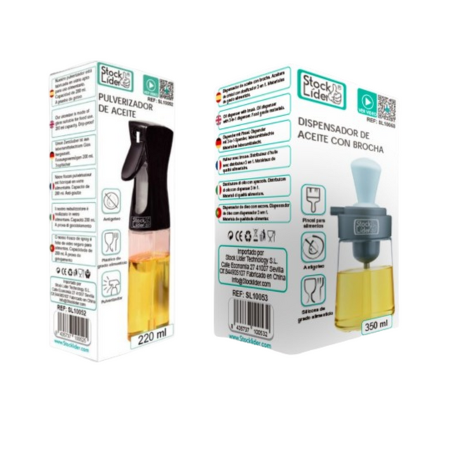 Pack pulverizador de aceite y brocha