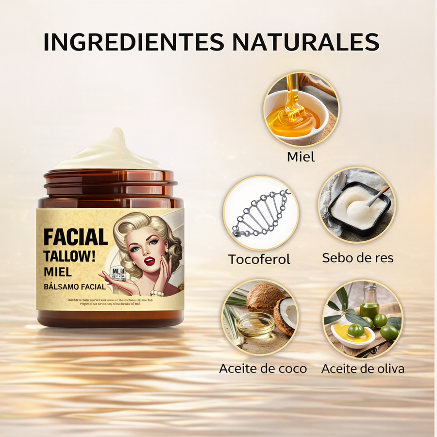 Crema Facial Hidratante de Sebo y Miel
